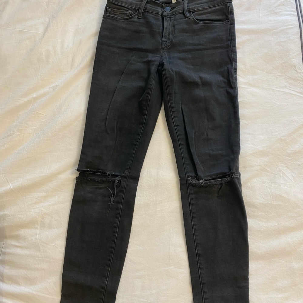 Frame Denim Le Skinny de Jeanne sz 26 grey